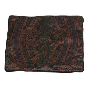 Ralph Lauren Greycliff Pillow Sham Paisley Sateen Standard 100% Cotton